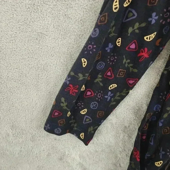 Talbots Womens Long Sleeve Multicolor Floral Print Cotton Maxi Dress Size L 8PT - Picture 7 of 8